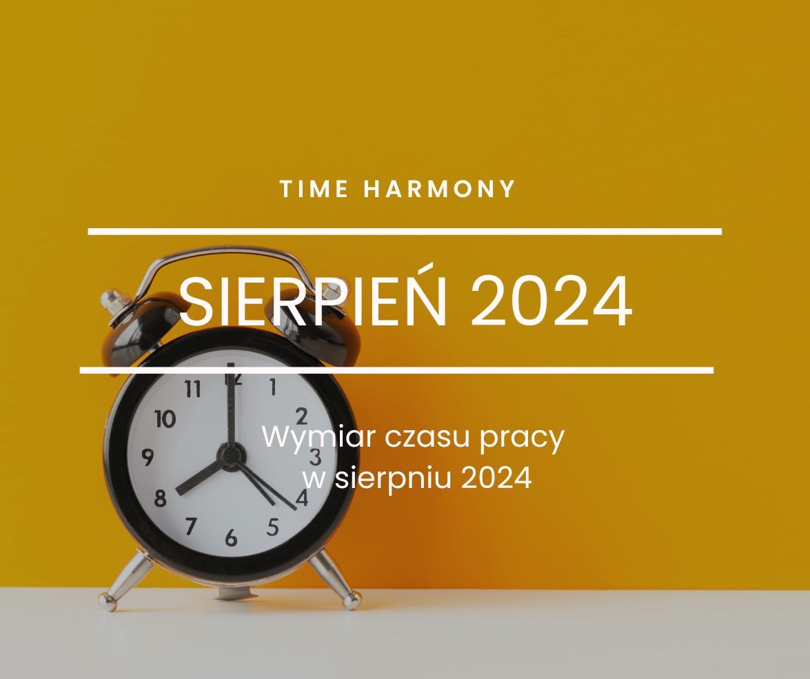 wymiar czasu pracy w sierpniu 2024